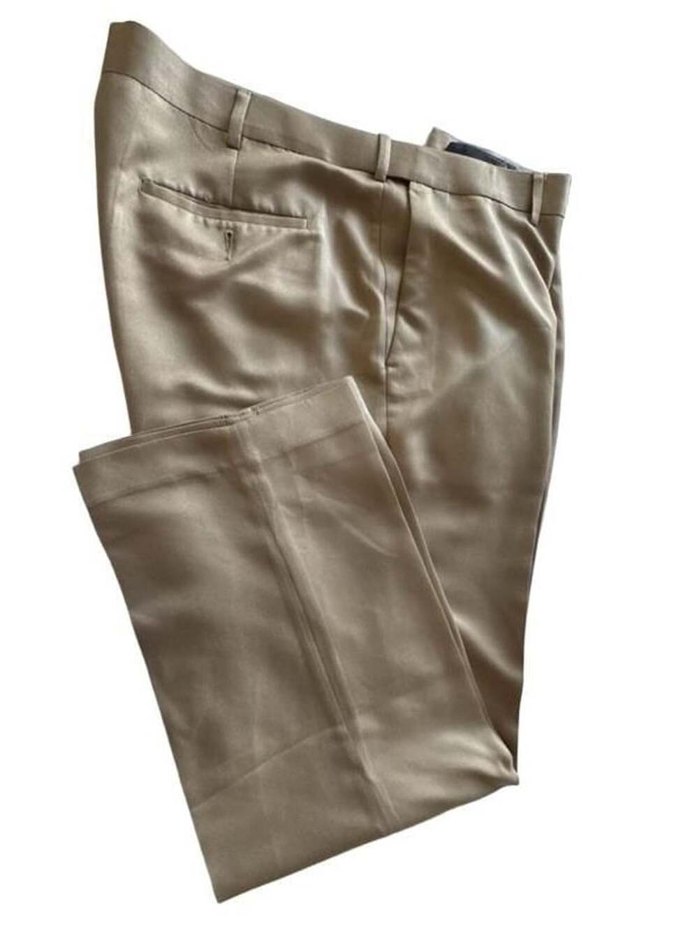 Savane Dress Pants Size 40x30 Tan Khaki Polyester Flat Front